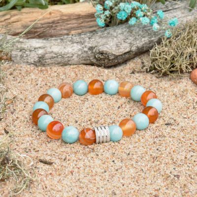 Bracelet d'amazonite et de cornaline