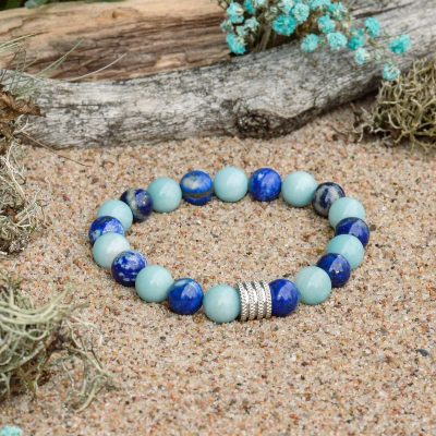 Bracelet d'amazonite et de lapis-lazuli