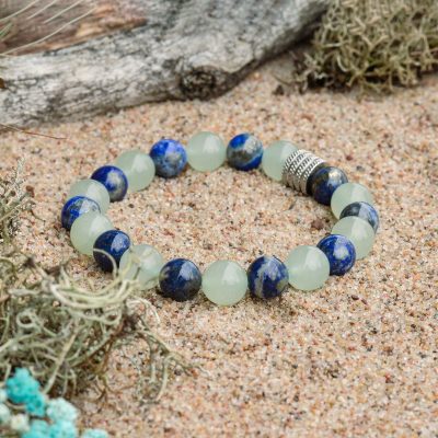 Bracelet en aventurine et lapis-lazuli