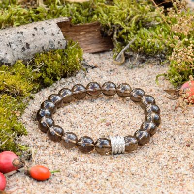 Bracelet en quartz fumé