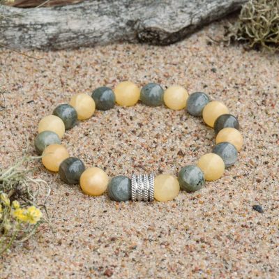 Bracelet en calcite et labradorite