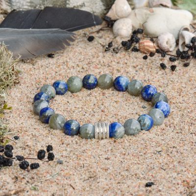 Bracelet en lapis-lazuli et labradorite