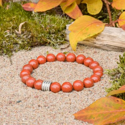 Bracelet en jaspe rouge