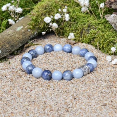 Bracelet d'angélite et de kyanite