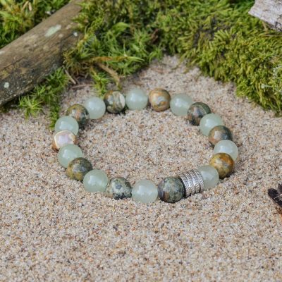 Bracelet d'aventurine et de rhyolite