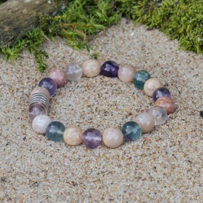 Bracelet en feldspath et fluorite