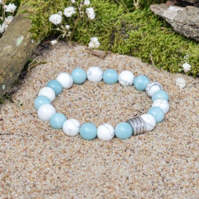 Bracelet d'amazonite et de howlit